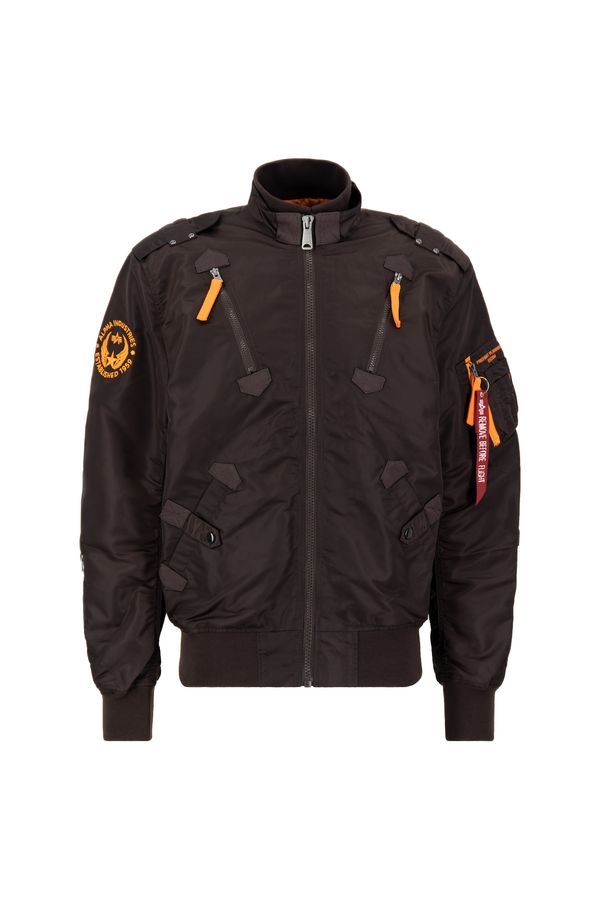 ALPHA INDUSTRIES ALPHA INDUSTRIES Prehodna jakna 'Falcon II'  rjava / oranžna