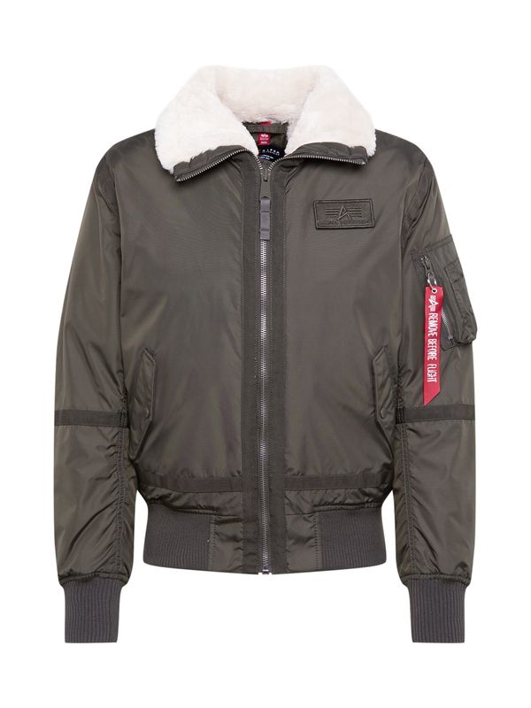 ALPHA INDUSTRIES ALPHA INDUSTRIES Prehodna jakna  kaki / rdeča / volneno bela