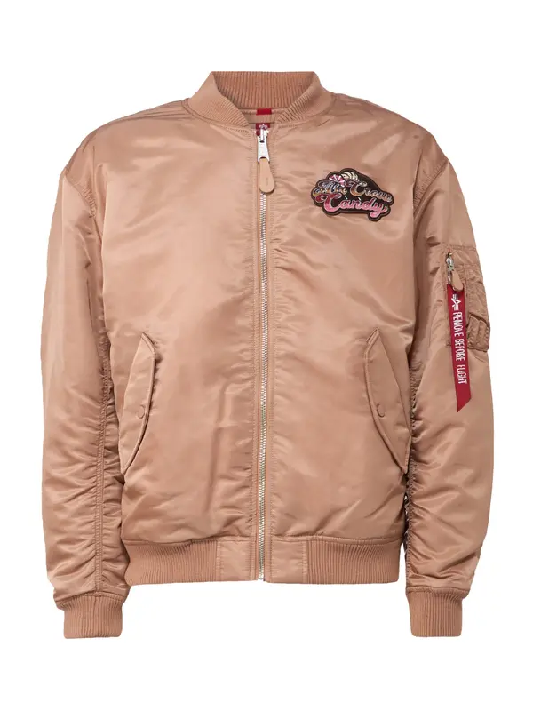 ALPHA INDUSTRIES ALPHA INDUSTRIES Prehodna jakna 'MA-1 Candy'  rjava / rumena / marelica / roza