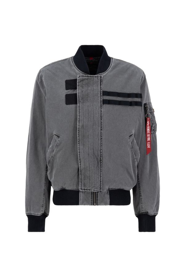 ALPHA INDUSTRIES ALPHA INDUSTRIES Prehodna jakna 'MA-1 Combat'  siva / krvavo rdeča / črna / bela