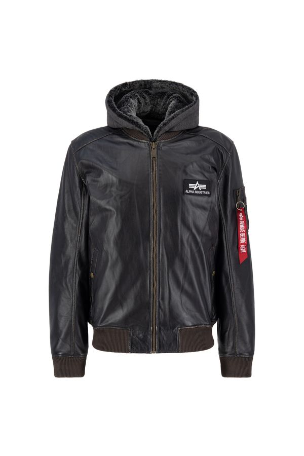 ALPHA INDUSTRIES ALPHA INDUSTRIES Prehodna jakna 'MA-1 D'  rjava / krvavo rdeča / črna / bela