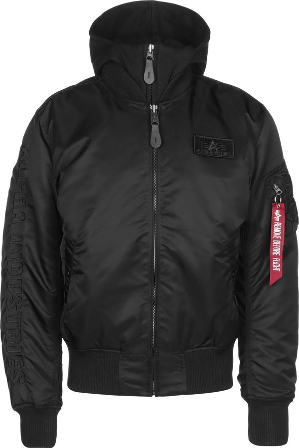 ALPHA INDUSTRIES ALPHA INDUSTRIES Prehodna jakna 'MA-1 D-Tec SE'  rdeča / črna / bela