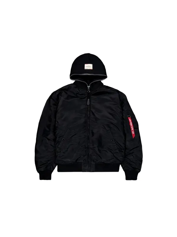 ALPHA INDUSTRIES ALPHA INDUSTRIES Prehodna jakna 'MA-1 D-Tec Studio LW'  rdeča / črna / bela