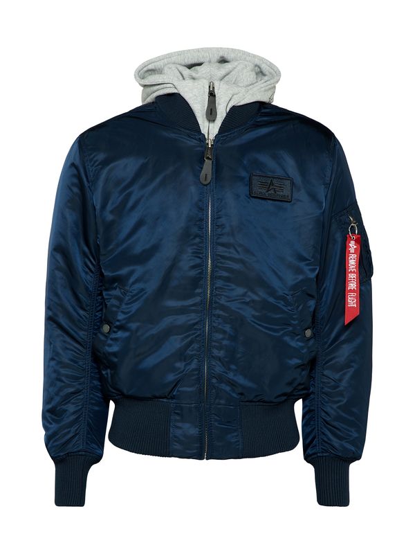 ALPHA INDUSTRIES ALPHA INDUSTRIES Prehodna jakna 'MA-1 D-Tec'  temno modra / svetlo siva / rdeča / črna