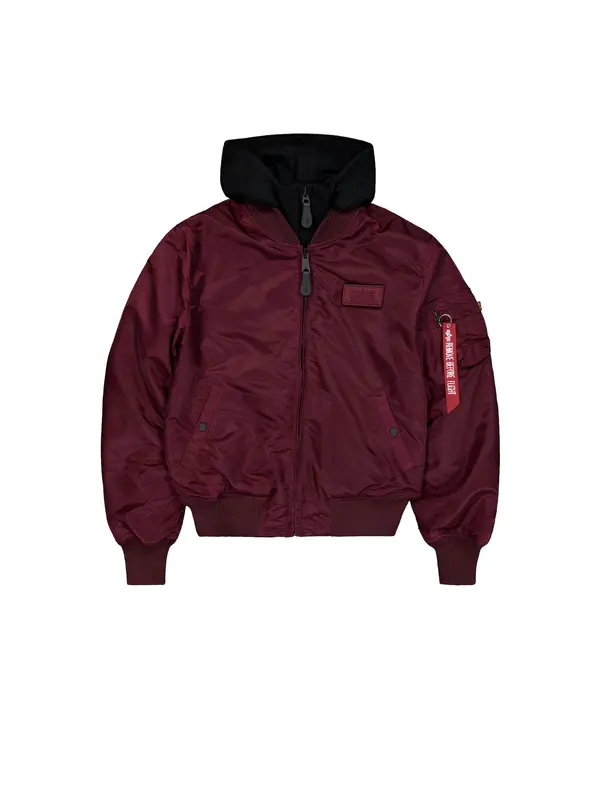 ALPHA INDUSTRIES ALPHA INDUSTRIES Prehodna jakna 'MA-1 D-Tec'  temno rdeča