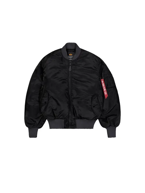 ALPHA INDUSTRIES ALPHA INDUSTRIES Prehodna jakna 'MA-1 Distressed'  rdeča / črna / bela