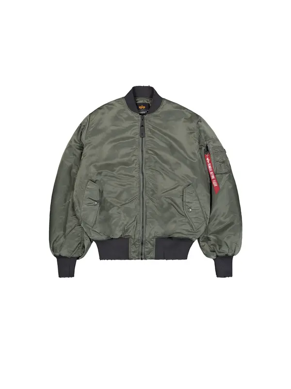 ALPHA INDUSTRIES ALPHA INDUSTRIES Prehodna jakna 'MA-1 Distressed'  temno siva / kaki