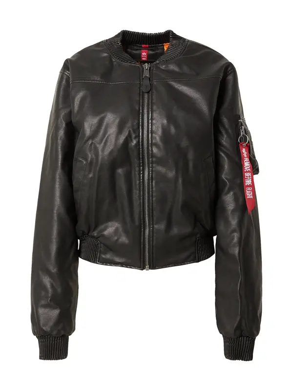 ALPHA INDUSTRIES ALPHA INDUSTRIES Prehodna jakna 'MA-1 FL'  črna