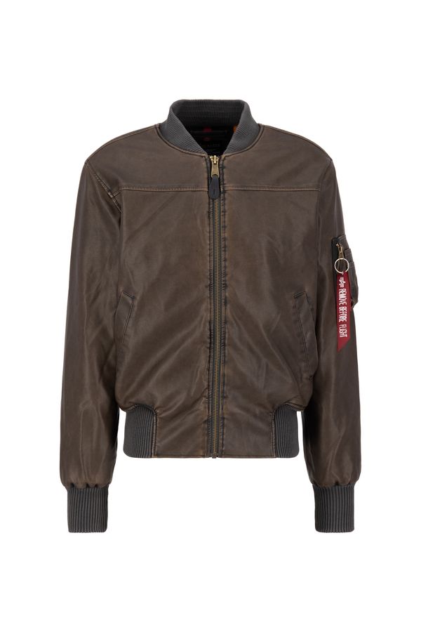 ALPHA INDUSTRIES ALPHA INDUSTRIES Prehodna jakna 'MA-1 FL'  rjava / krvavo rdeča