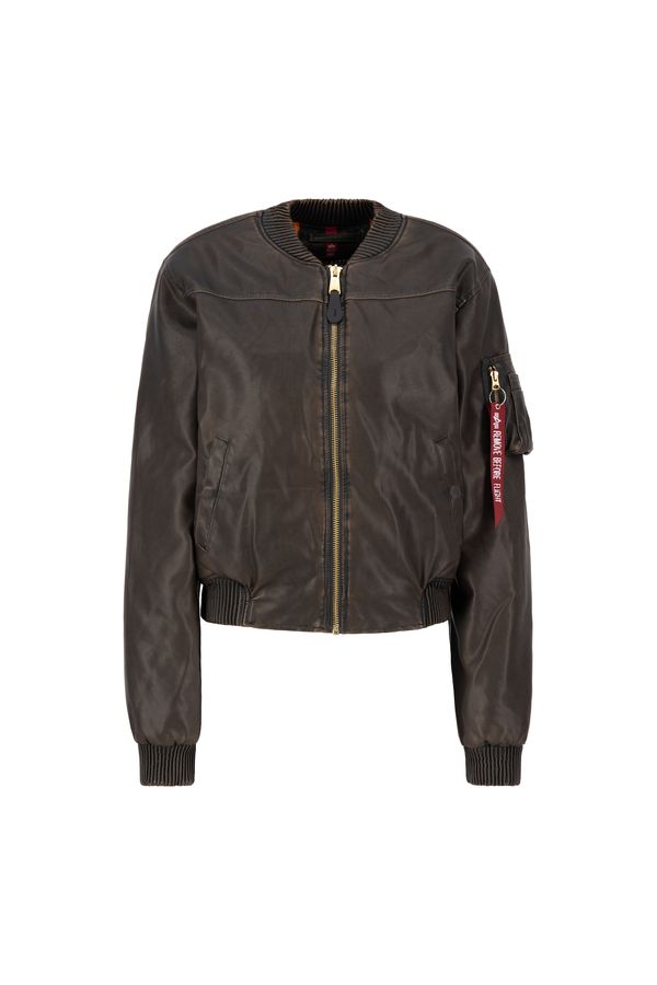 ALPHA INDUSTRIES ALPHA INDUSTRIES Prehodna jakna 'MA-1 FL'  rjava / krvavo rdeča / bela