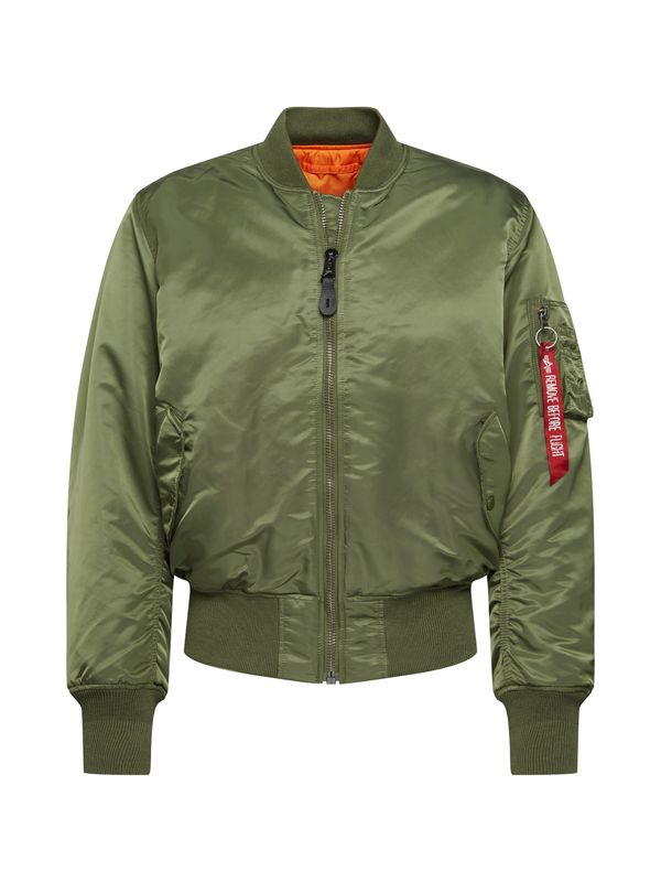 ALPHA INDUSTRIES ALPHA INDUSTRIES Prehodna jakna 'MA-1'  kaki / rdeča / bela