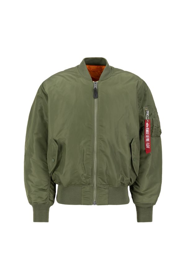 ALPHA INDUSTRIES ALPHA INDUSTRIES Prehodna jakna 'MA-1'  kaki / rdeča / bela