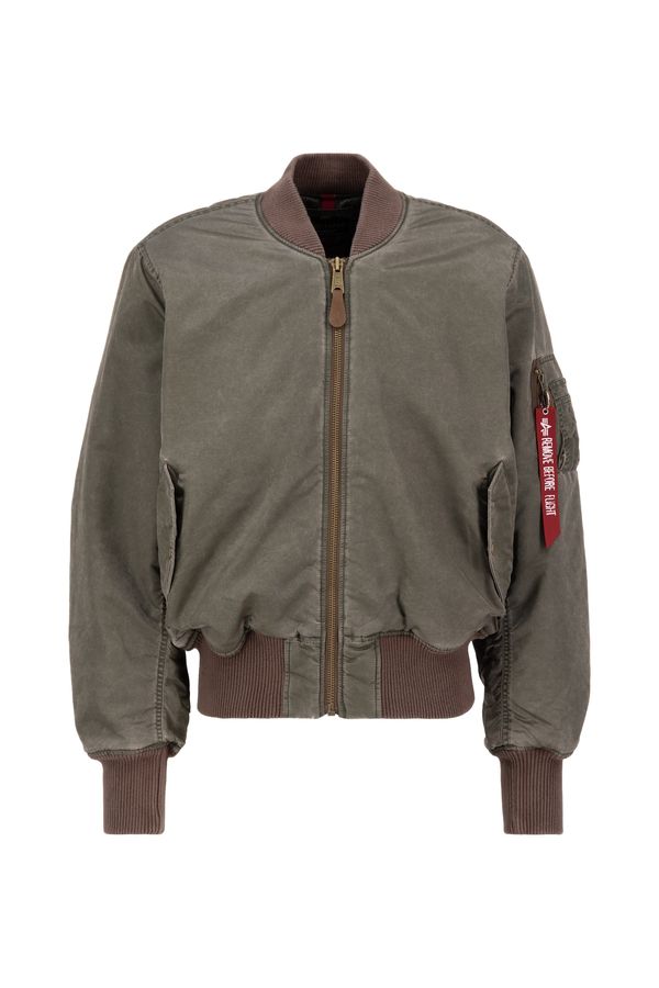 ALPHA INDUSTRIES ALPHA INDUSTRIES Prehodna jakna 'MA-1'  siva / rdeča / bela