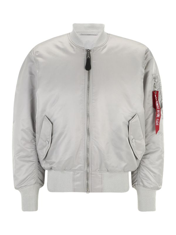 ALPHA INDUSTRIES ALPHA INDUSTRIES Prehodna jakna 'MA-1'  svetlo siva / vijolična / bela