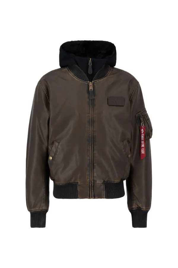 ALPHA INDUSTRIES ALPHA INDUSTRIES Prehodna jakna 'MA-1'  temno rjava / črna