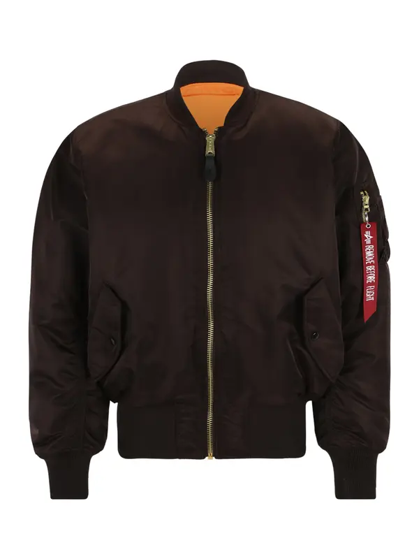 ALPHA INDUSTRIES ALPHA INDUSTRIES Prehodna jakna 'MA-1'  temno rjava / oranžna / ognjeno rdeča / bela
