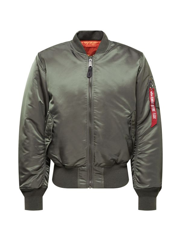 ALPHA INDUSTRIES ALPHA INDUSTRIES Prehodna jakna 'MA-1'  temno zelena / rdeča / bela