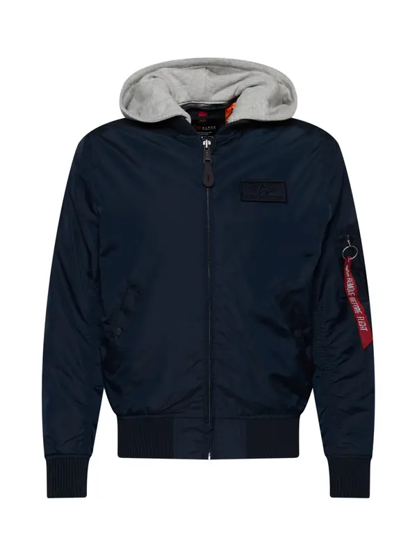 ALPHA INDUSTRIES ALPHA INDUSTRIES Prehodna jakna 'MA-1 TT'  nočno modra / pegasto siva / rdeča / bela