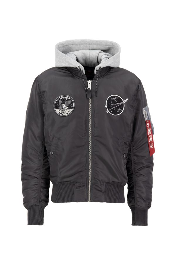 ALPHA INDUSTRIES ALPHA INDUSTRIES Prehodna jakna 'MA-1 VF'  temno siva / pegasto siva / črna / bela