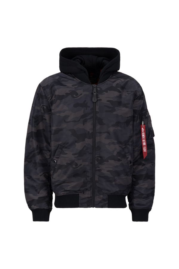 ALPHA INDUSTRIES ALPHA INDUSTRIES Prehodna jakna 'MA-1 ZH'  siva / krvavo rdeča / črna / bela