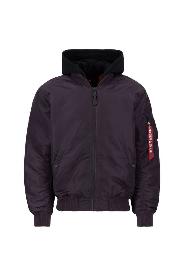 ALPHA INDUSTRIES ALPHA INDUSTRIES Prehodna jakna 'MA-1 ZH'  temno liila / rdeča / bela