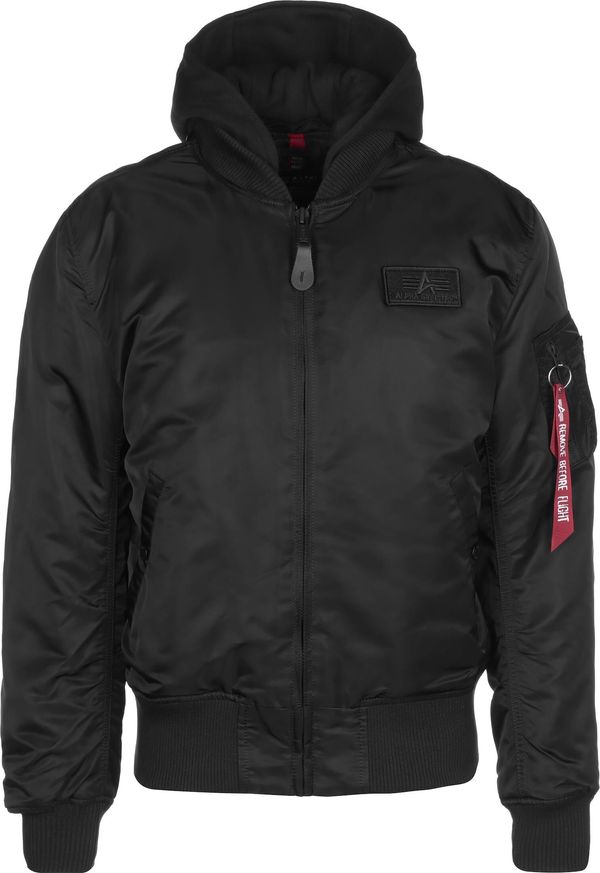 ALPHA INDUSTRIES ALPHA INDUSTRIES Prehodna jakna 'MA-1 ZH'  temno rdeča / črna / bela