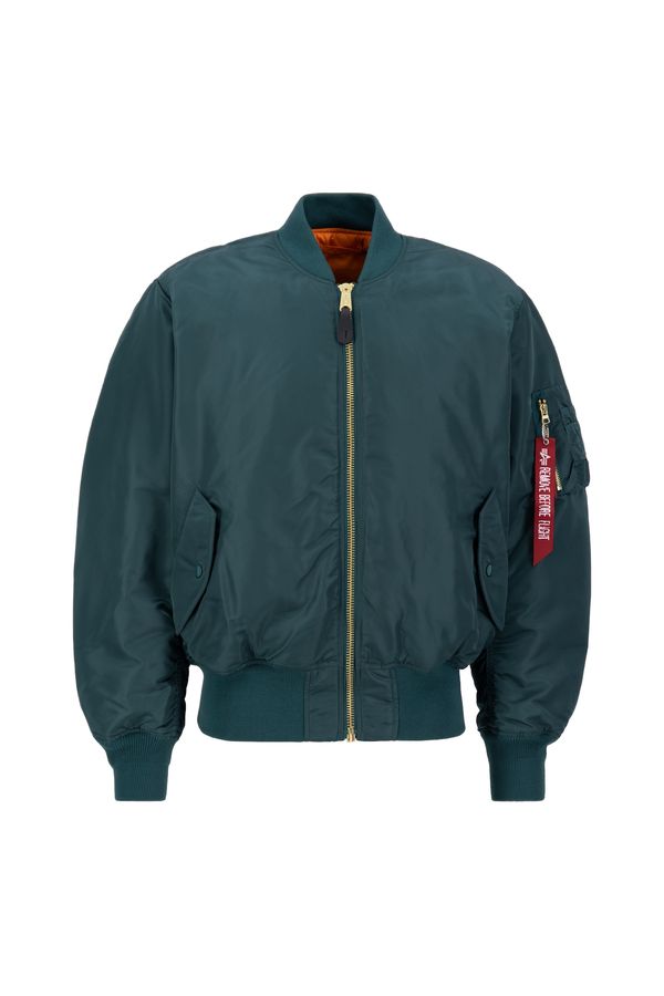 ALPHA INDUSTRIES ALPHA INDUSTRIES Prehodna jakna 'MA-1'  zlata / zelena / rdeča