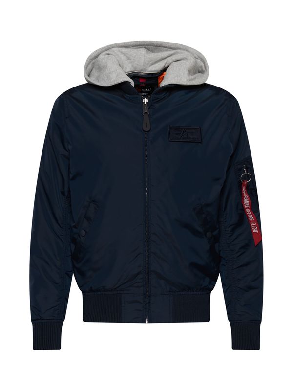 ALPHA INDUSTRIES ALPHA INDUSTRIES Prehodna jakna  nočno modra / svetlo siva / rdeča / bela