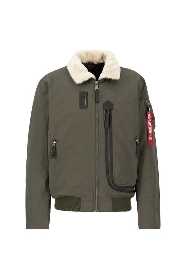 ALPHA INDUSTRIES ALPHA INDUSTRIES Prehodna jakna  oliva / volneno bela