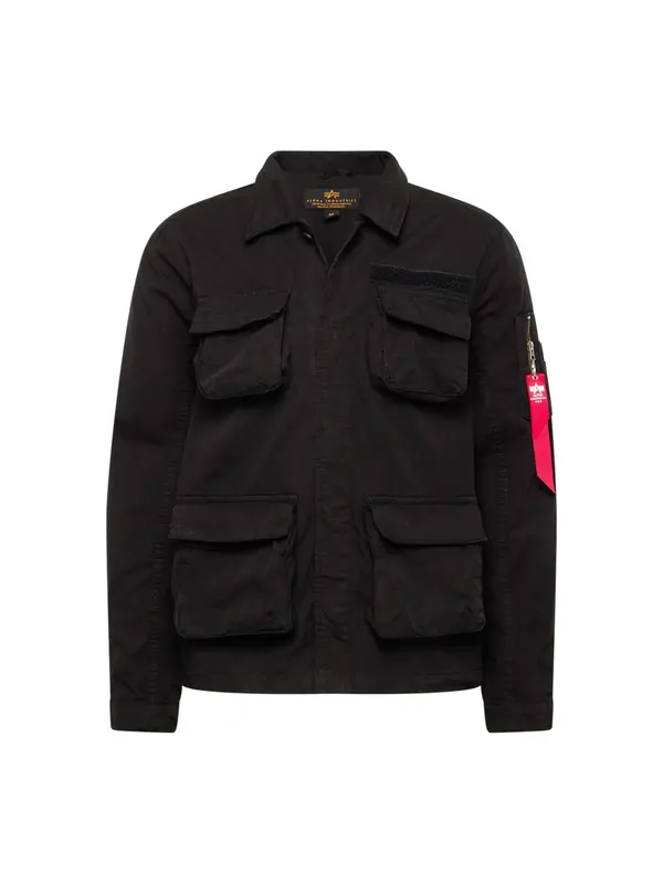 ALPHA INDUSTRIES ALPHA INDUSTRIES Prehodna jakna  rdeča / črna