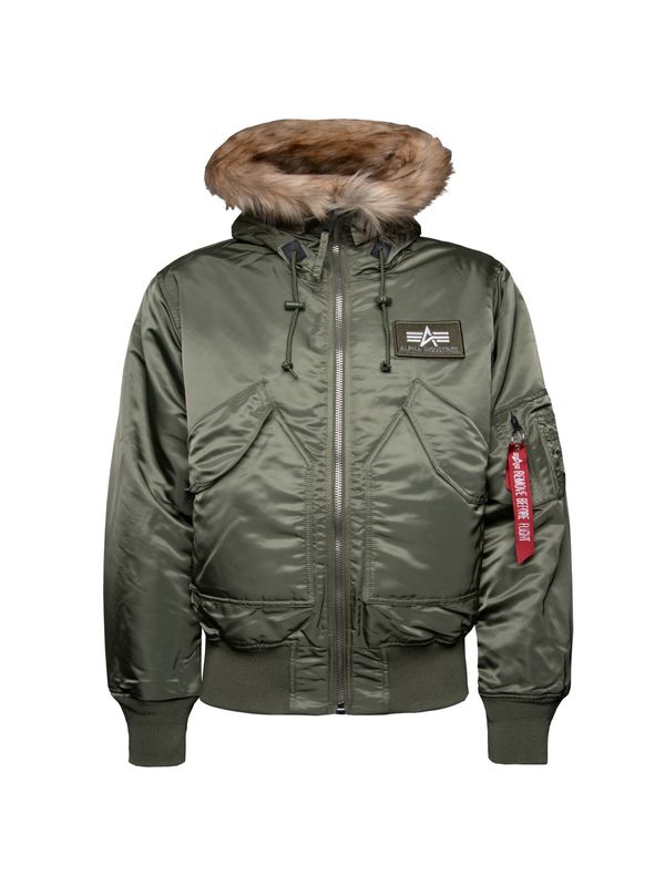 ALPHA INDUSTRIES ALPHA INDUSTRIES Prehodna jakna  rjava / zelena / rdeča / bela