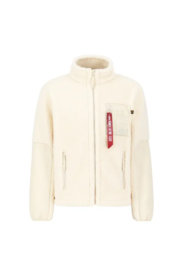 ALPHA INDUSTRIES ALPHA INDUSTRIES Prehodna jakna 'Sherpa Zip'  bež / rdeča