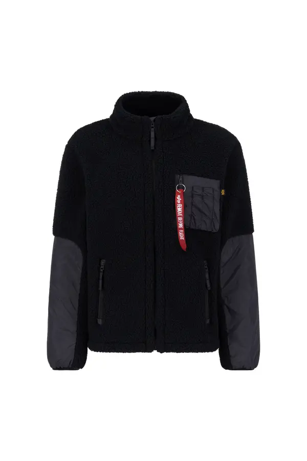 ALPHA INDUSTRIES ALPHA INDUSTRIES Prehodna jakna 'Sherpa Zip'  črna