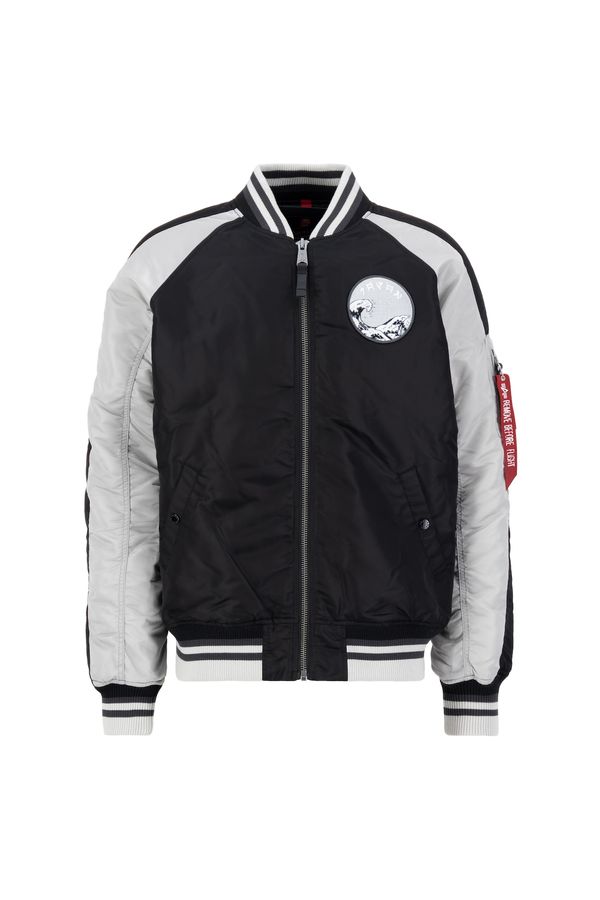 ALPHA INDUSTRIES ALPHA INDUSTRIES Prehodna jakna  siva / krvavo rdeča / črna / bela