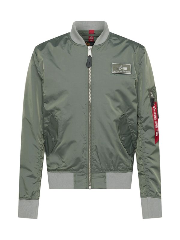 ALPHA INDUSTRIES ALPHA INDUSTRIES Prehodna jakna  svetlo siva / kaki / rdeča / črna