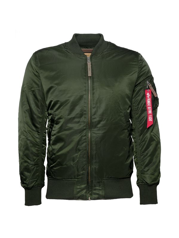 ALPHA INDUSTRIES ALPHA INDUSTRIES Prehodna jakna  temno zelena