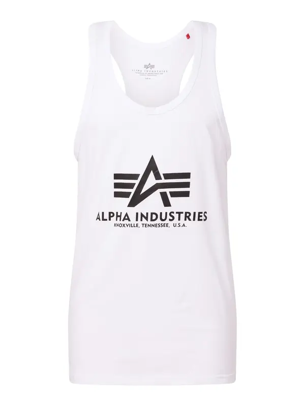 ALPHA INDUSTRIES ALPHA INDUSTRIES Spodnja majica  črna / bela