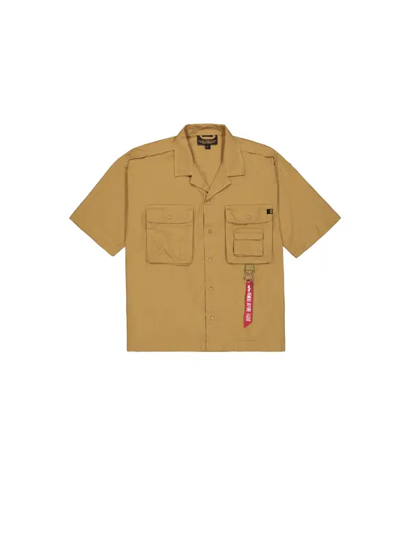 ALPHA INDUSTRIES ALPHA INDUSTRIES Srajca 'Aloha Safari'  gorčica / lila