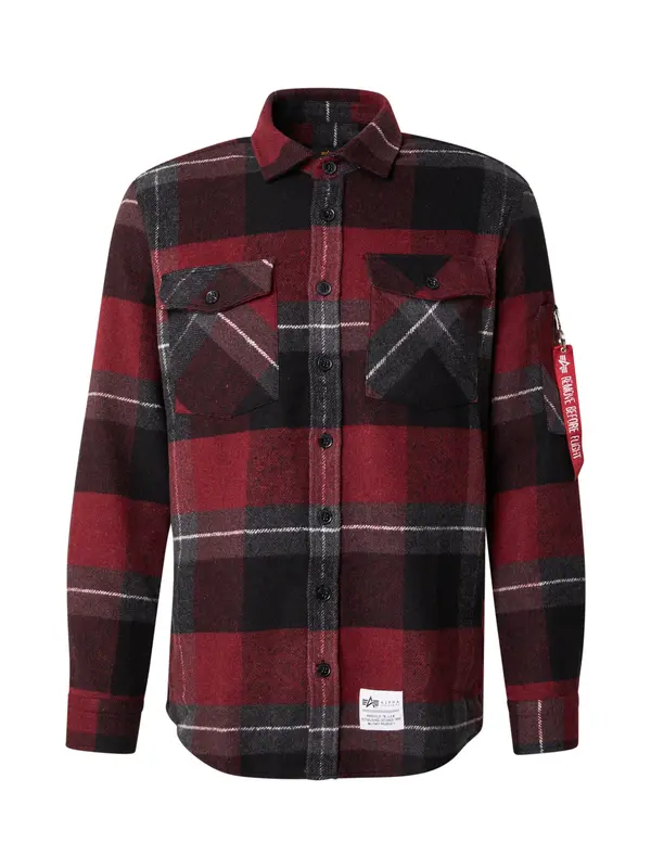 ALPHA INDUSTRIES ALPHA INDUSTRIES Srajca  siva / krvavo rdeča / črna / bela
