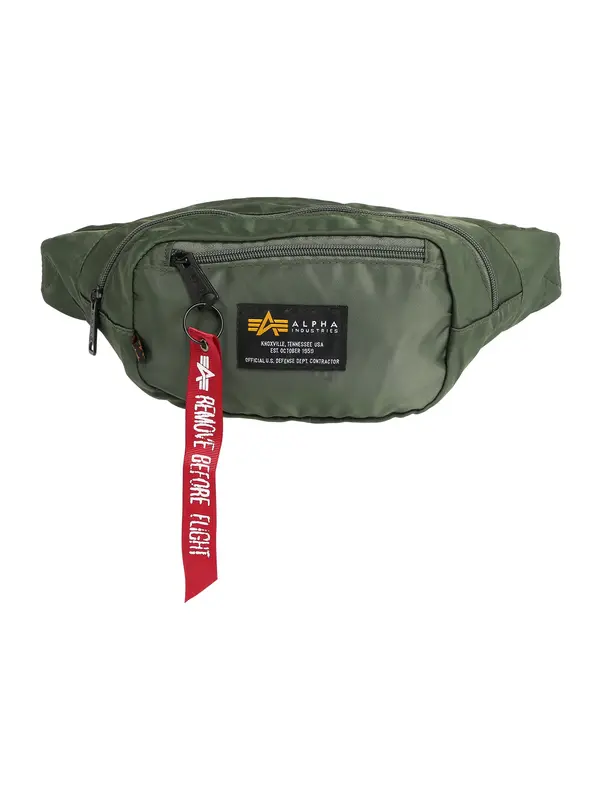 ALPHA INDUSTRIES ALPHA INDUSTRIES Torba za čez ramo  oliva / črna / bela