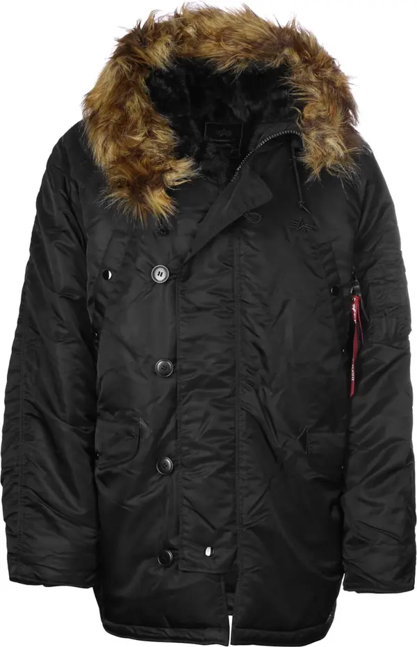 ALPHA INDUSTRIES ALPHA INDUSTRIES Zimska jakna 'N3B'  črna