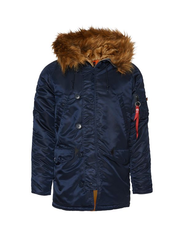 ALPHA INDUSTRIES ALPHA INDUSTRIES Zimska jakna 'N3B VF 59'  temno modra / rjava / živo rdeča / bela