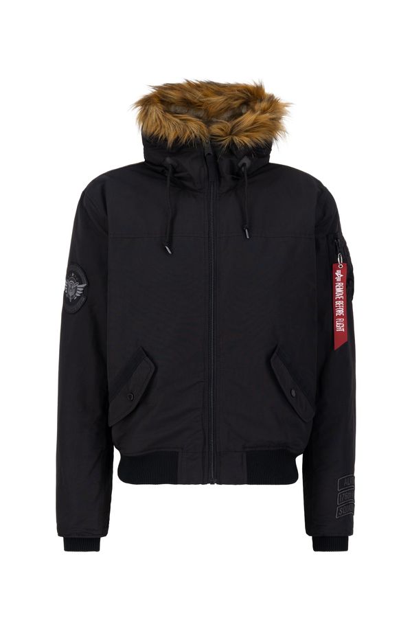 ALPHA INDUSTRIES ALPHA INDUSTRIES Zimska jakna  pikčasto rjava / krvavo rdeča / črna