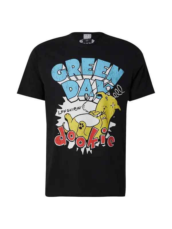 AMPLIFIED AMPLIFIED Majica 'GREENDAY DOOKIE LONGVIEW'  nebeško modra / temno rumena / črna / bela