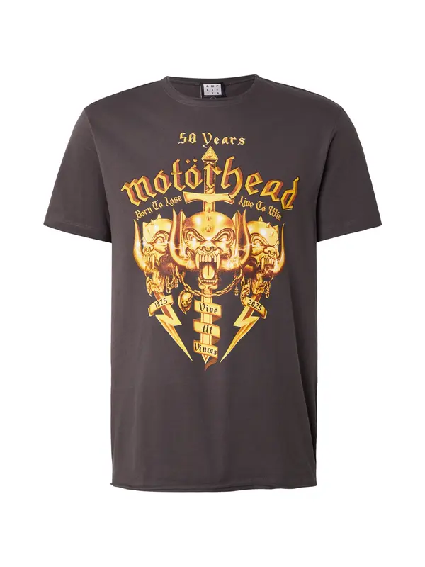 AMPLIFIED AMPLIFIED Majica 'MOTORHEAD - GOLD CREST 50TH'  rjava / rumena / temno rumena / antracit