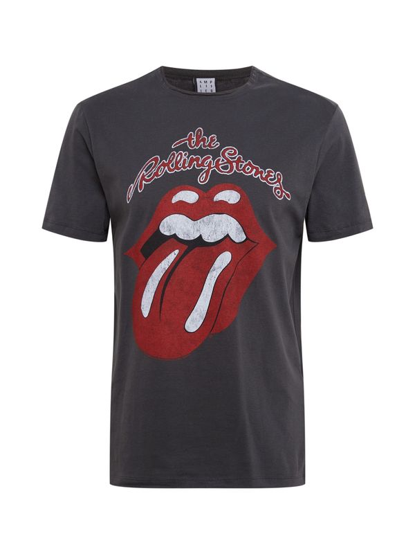 AMPLIFIED AMPLIFIED Majica 'ROLLING STONES VINTAGE TONGUE'  temno siva
