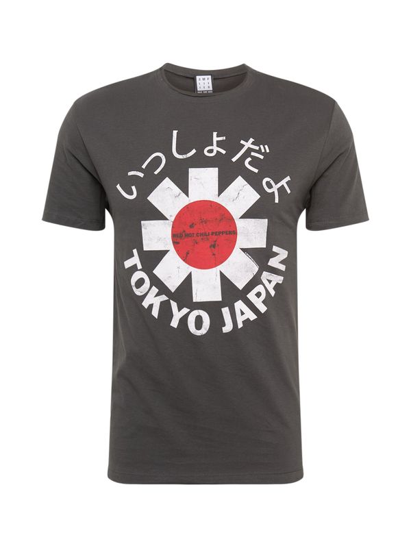 AMPLIFIED AMPLIFIED Majica 'Tokyo'  temno siva / rdeča / bela