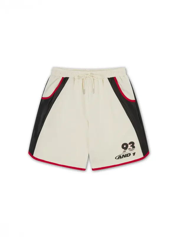 AND1 AND1 Hlače '93 Getäfelte'  ecru / rdeča / črna