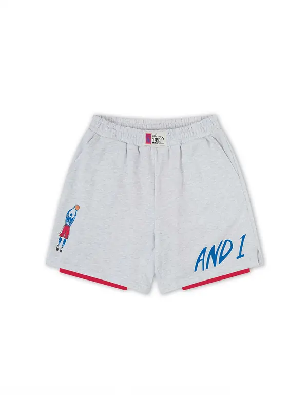 AND1 AND1 Hlače  modra / svetlo siva / rdeča
