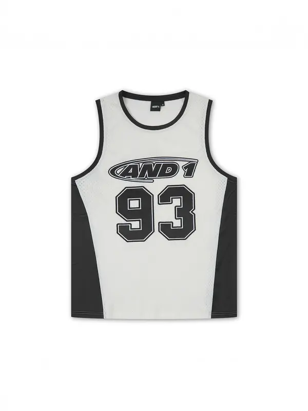 AND1 AND1 Majica '93 Airtex'  črna / bela